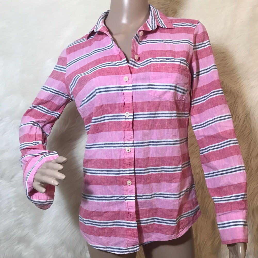 J.Crew button down perfect fit linen shirt